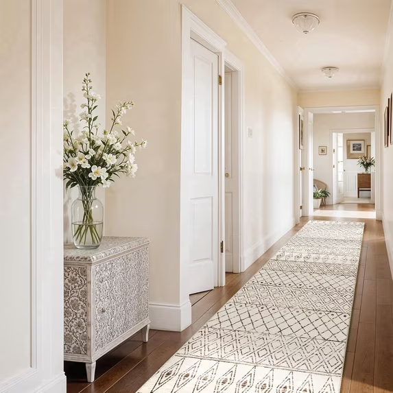 YOUFORTONG Hallway Washable 3’X20’ Runner Rugs,Extra Long Soft Floor Mat for Living Room,Beige
