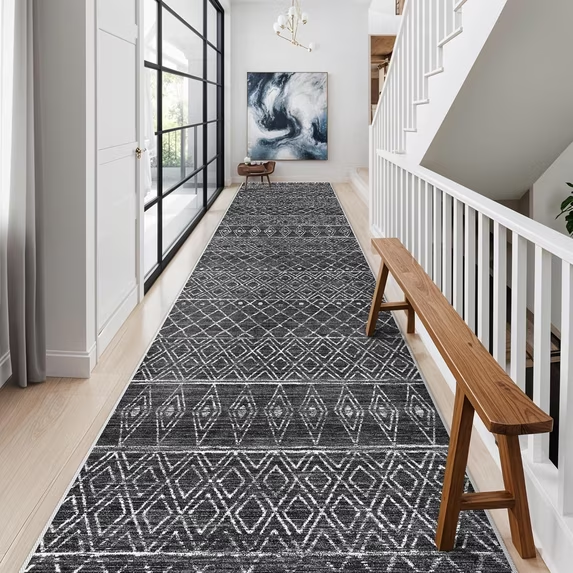 YOUFORTONG Hallway Washable 3’X20’ Runner Rugs,Extra Long Soft Floor Mat for Living Room,Beige
