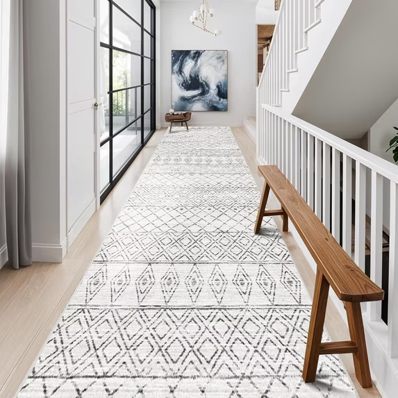YOUFORTONG Hallway Washable 3’X20’ Runner Rugs,Extra Long Soft Floor Mat for Living Room,Beige