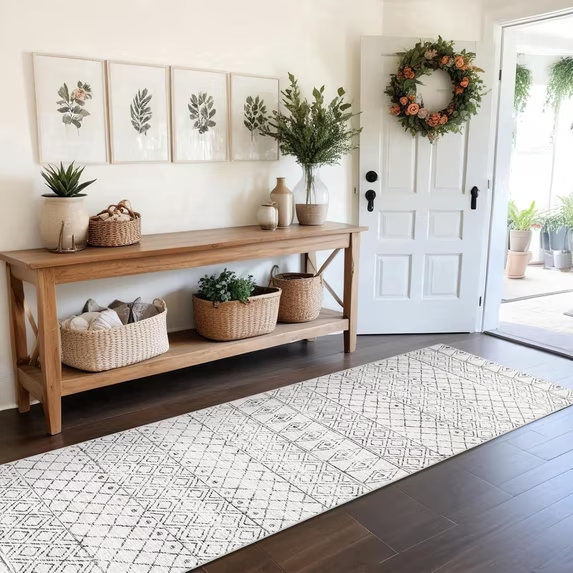 YOUFORTONG Hallway Washable 3’X20’ Runner Rugs,Extra Long Soft Floor Mat for Living Room,Beige