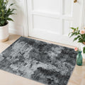 YOUFORTONG 2x3 Abstract Area Rug, Machine Washable Non-Slip Indoor Rug, Rubber Backing Stain Resistant Distressed Carpet for Entryway Bedroom Kitchen Living Room,Brown ﻿