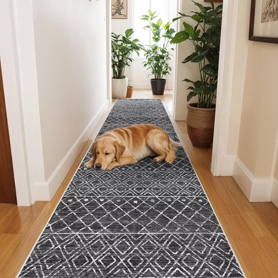 YOUFORTONG Hallway Washable 3’X20’ Runner Rugs,Extra Long Soft Floor Mat for Living Room,Beige