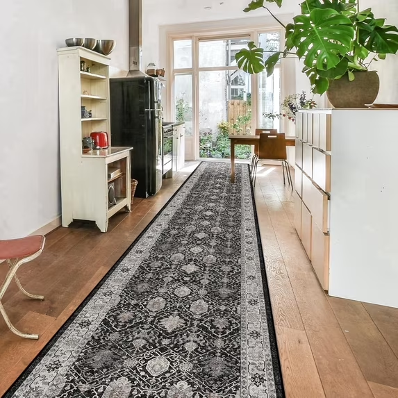 YOUFORTONG 4x6 Area Rug for Living Room, Vintage Farmhouse Washable Indoor Carpet, Non Slip Ultra Soft Low Pile Durable Neutral Rug for Bedroom Dining Room Nursery Kitchen,Beige