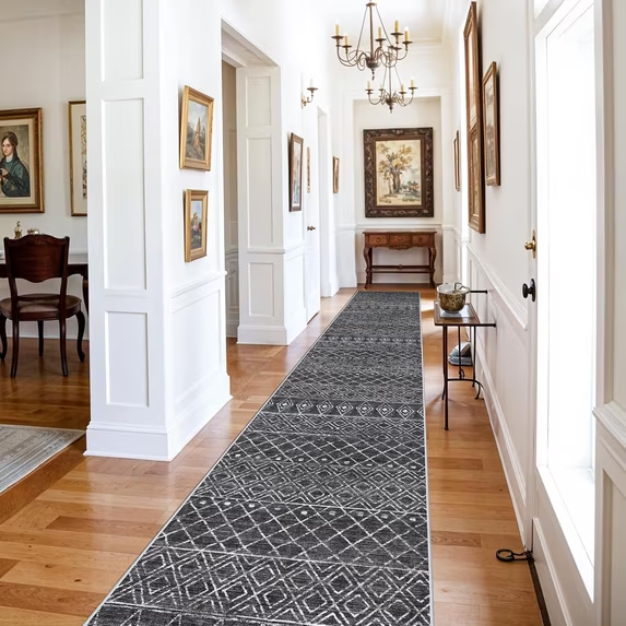 YOUFORTONG Hallway Washable 3’X20’ Runner Rugs,Extra Long Soft Floor Mat for Living Room,Beige