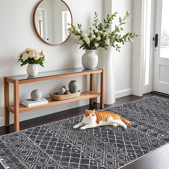 YOUFORTONG Hallway Washable 3’X20’ Runner Rugs,Extra Long Soft Floor Mat for Living Room,Beige