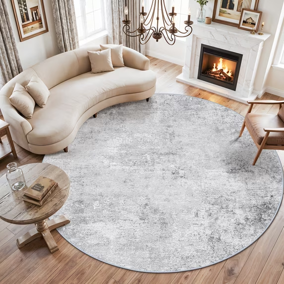 YOUFORTONG 2x3 Abstract Area Rug, Machine Washable Non-Slip Indoor Rug, Rubber Backing Stain Resistant Distressed Carpet for Entryway Bedroom Kitchen Living Room,Brown ﻿
